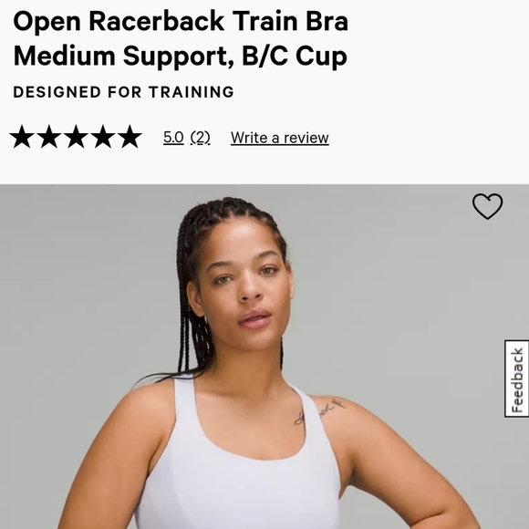 Lululemon Open Racerback Training Bra Medium Support Tank Top Lavender 2 New - Picture 4 of 12